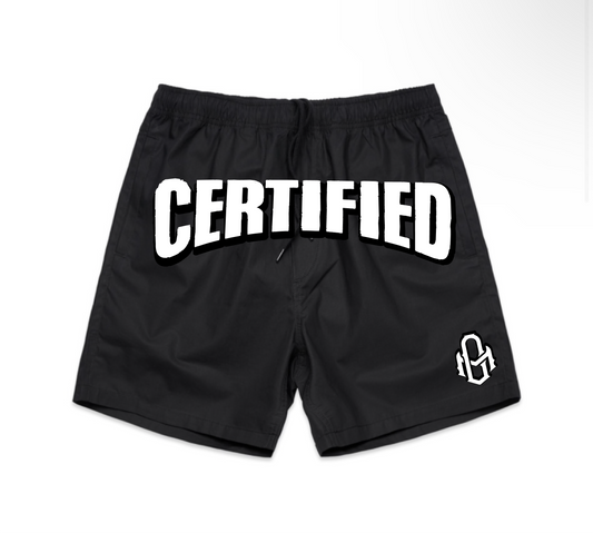 BLACK “CERTIFIED” SHORTS