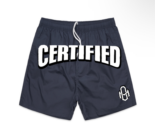 NAVY “CERTIFIED” SHORTS